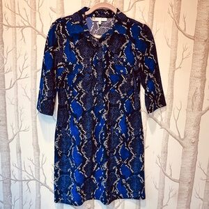 Jude Connally Susanna Purple Snakeskin Print- Size Small NWOT